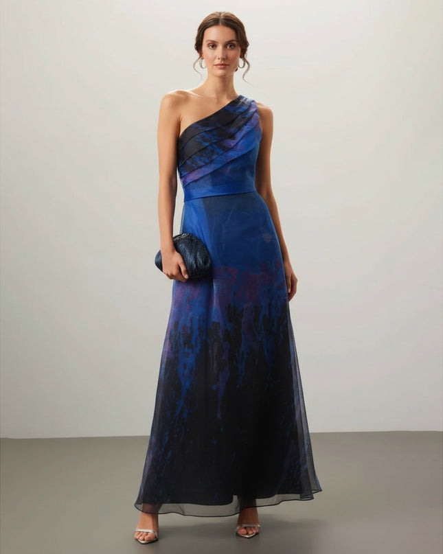 Rene Ruiz Collection Blue Organza Gown Size 10 - Wind & Song