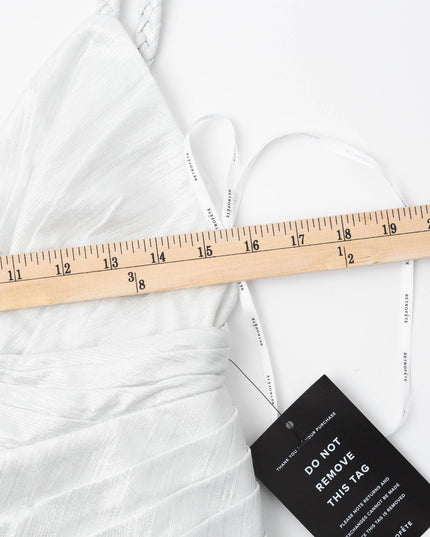 Retrofete Womens Yesi Metallic V - Neck Evening Dress in Silver - Wind & Song