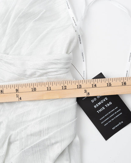 Retrofete Womens Yesi Metallic V - Neck Evening Dress in Silver - Wind & Song