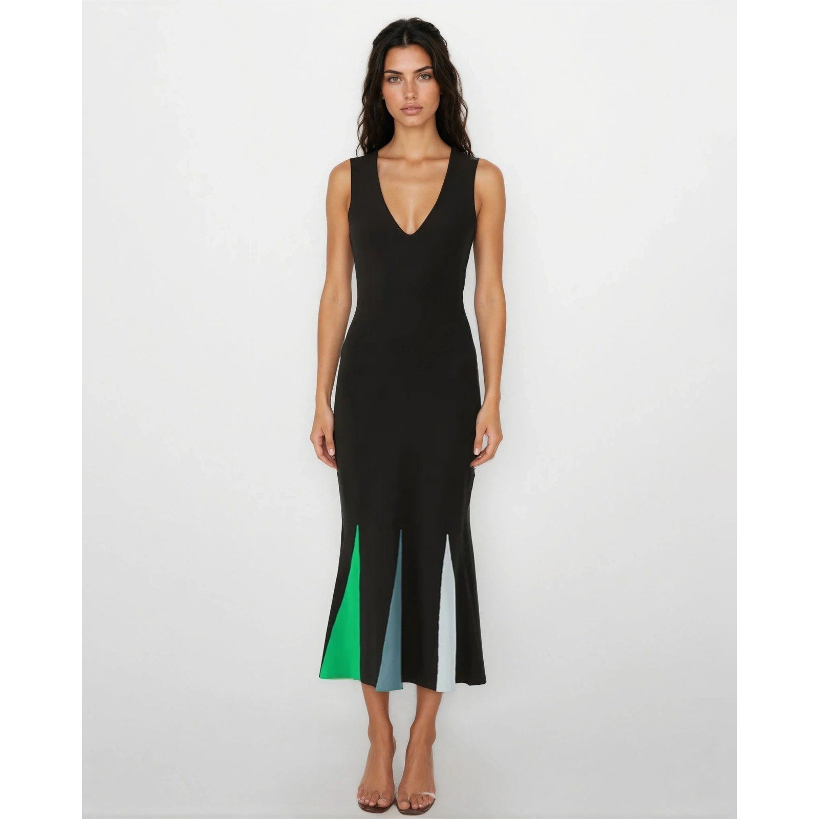 RHODE Riley Black V - Neck Cocktail Dress | Pre - Owned | Size XS - Wind & Song