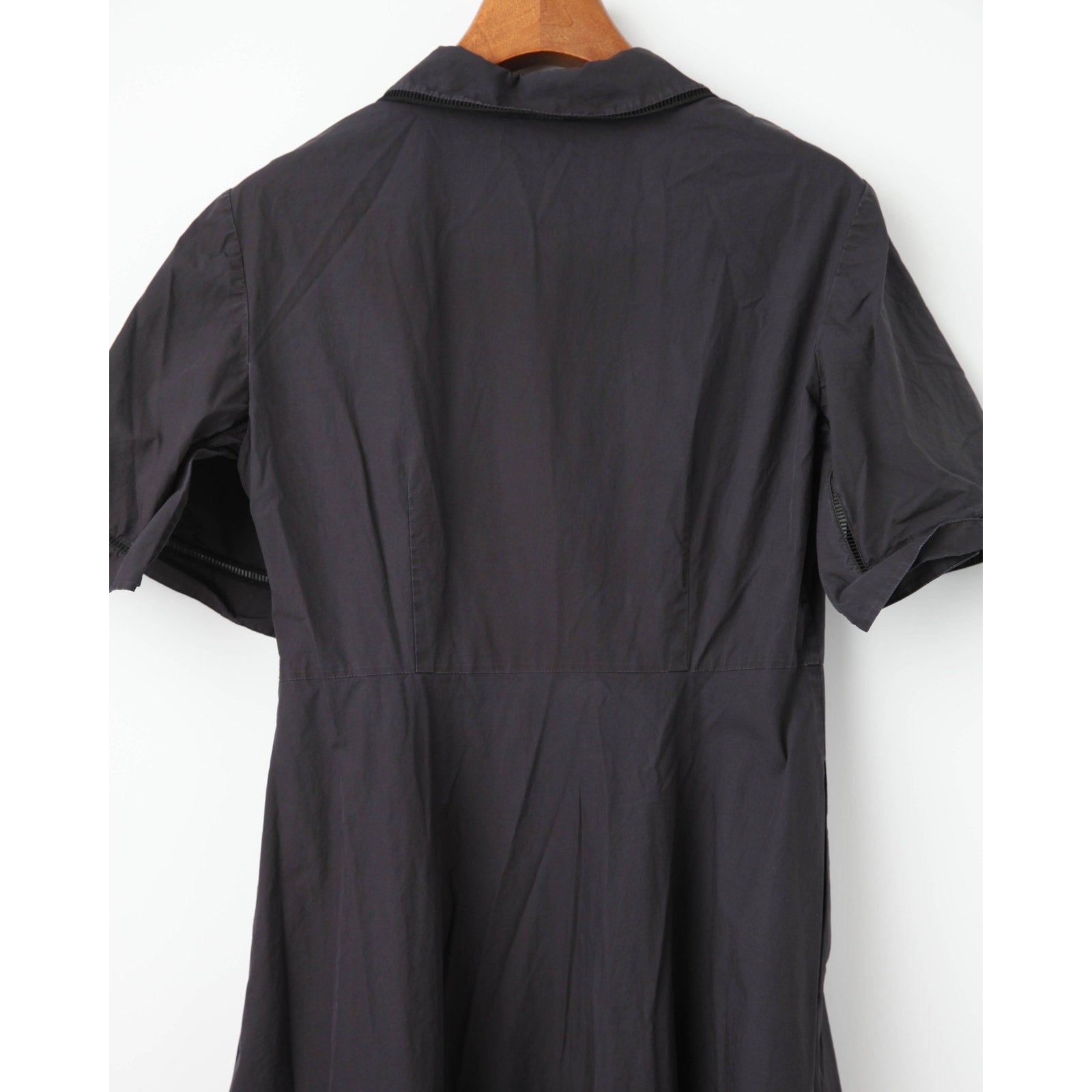 Róhe Ladder Embroidered Poplin Dress in Black Size 8 - Wind & Song