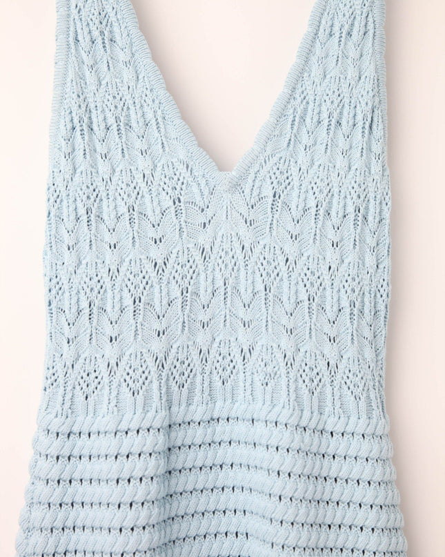 Ronny Kobo Collective Blue Crochet Knit Dress - Wind & Song