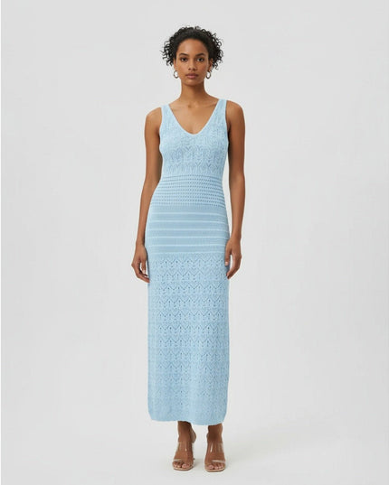 Ronny Kobo Collective Blue Crochet Knit Dress - Wind & Song