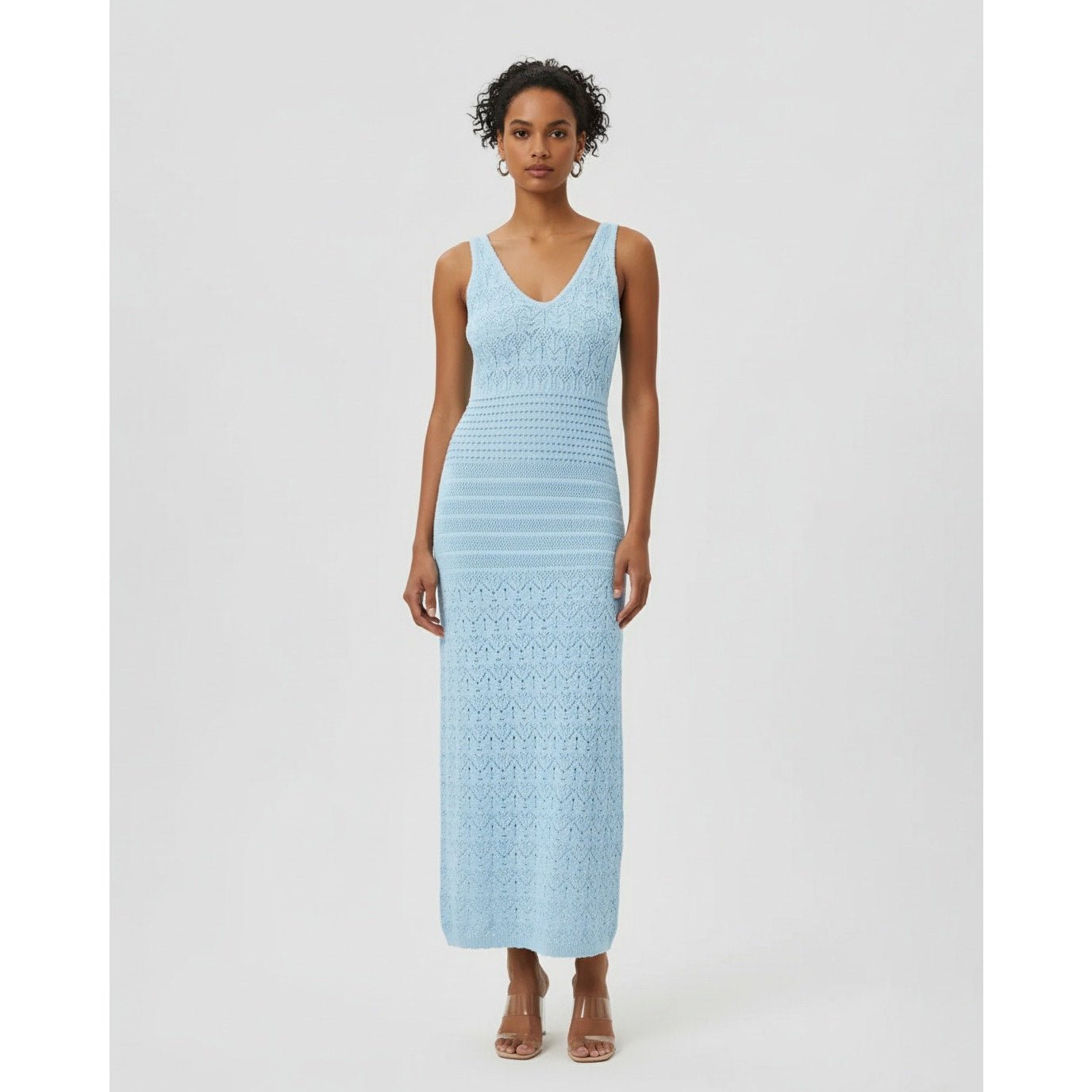 Ronny Kobo Collective Blue Crochet Knit Dress - Wind & Song