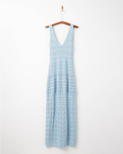 Ronny Kobo Collective Blue Crochet Knit Dress - Wind & Song