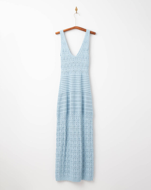 Ronny Kobo Collective Blue Crochet Knit Dress - Wind & Song