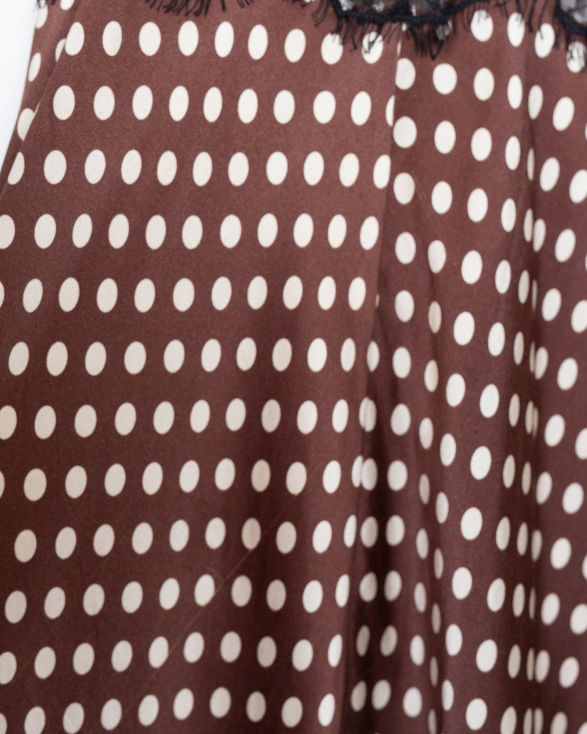 Ronny Kobo HOLIDAY Brown Polka Dot Midi Dress Size M - Wind & Song