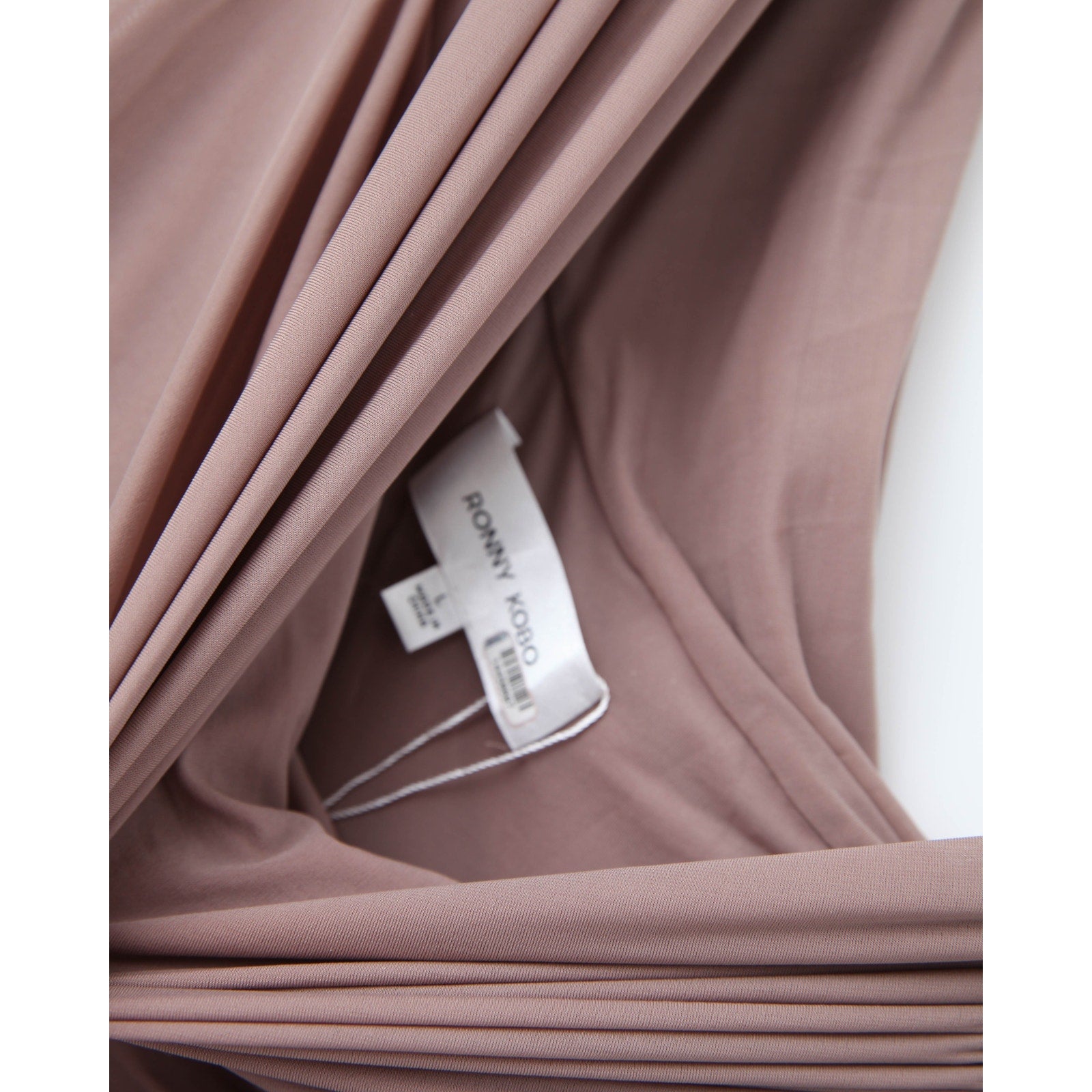 Ronny Kobo Killian One - shoulder Gown in Brown - Wind & Song