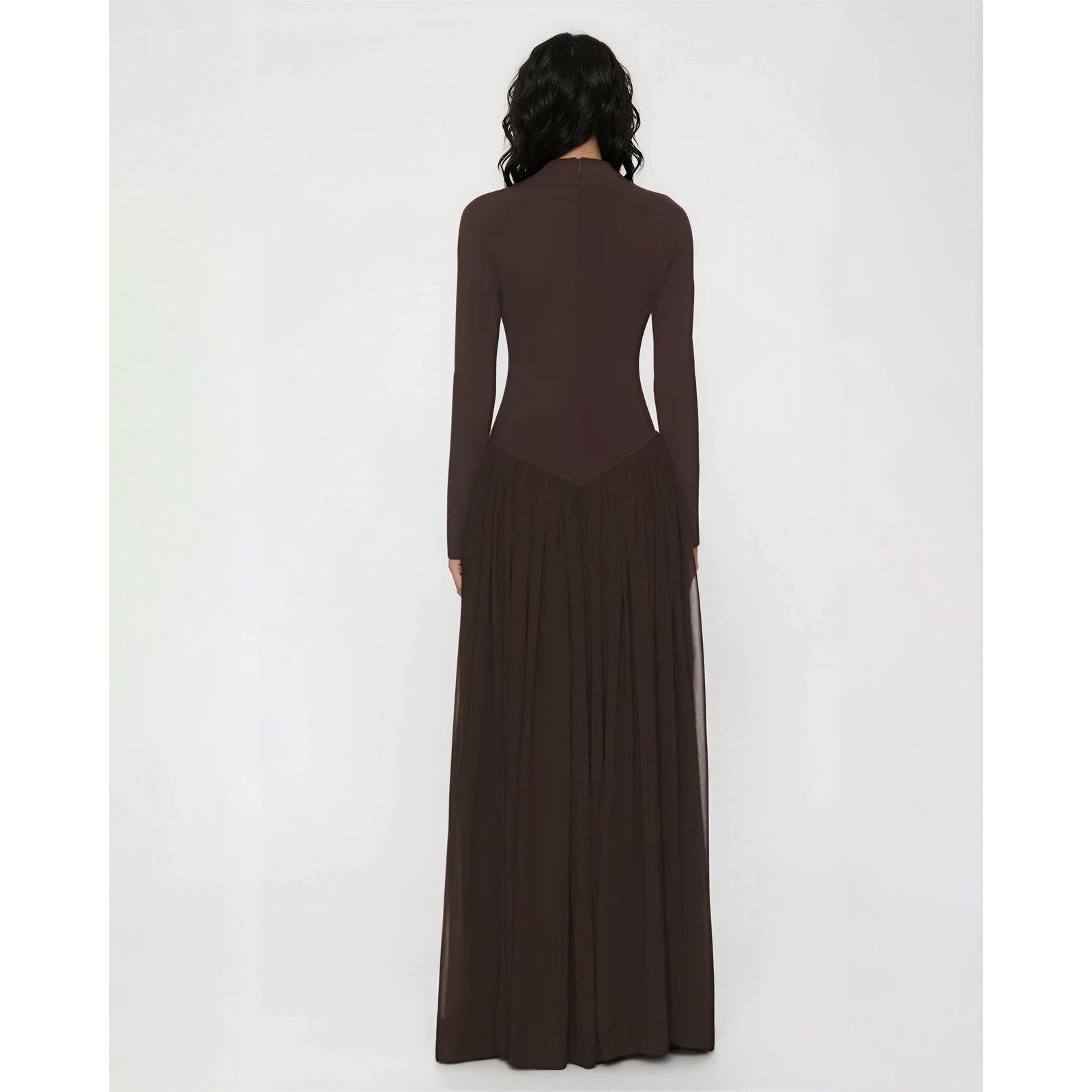 Ronny Kobo Speck Knit Dress Size XS – Mockneck Chiffon Skirt - Wind & Song
