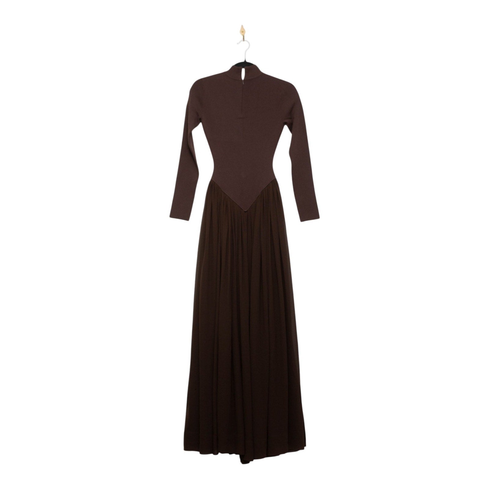 Ronny Kobo Speck Knit Dress Size XS – Mockneck Chiffon Skirt - Wind & Song