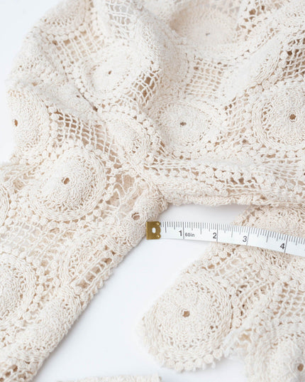 Ronny Kobo x RTR Sheer Crochet Beige Knit Dress - Wind & Song