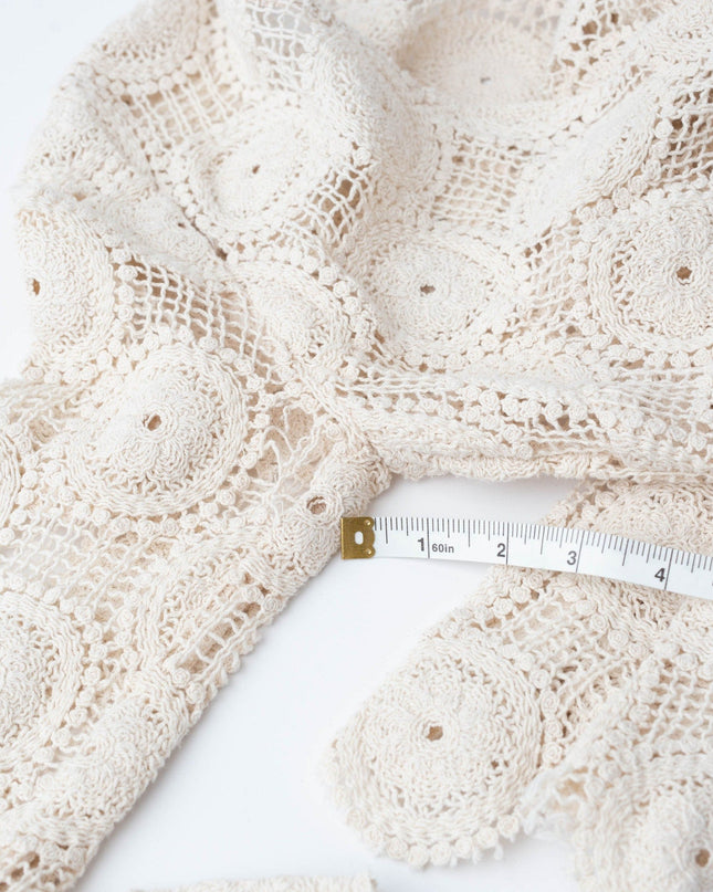 Ronny Kobo x RTR Sheer Crochet Beige Knit Dress - Wind & Song