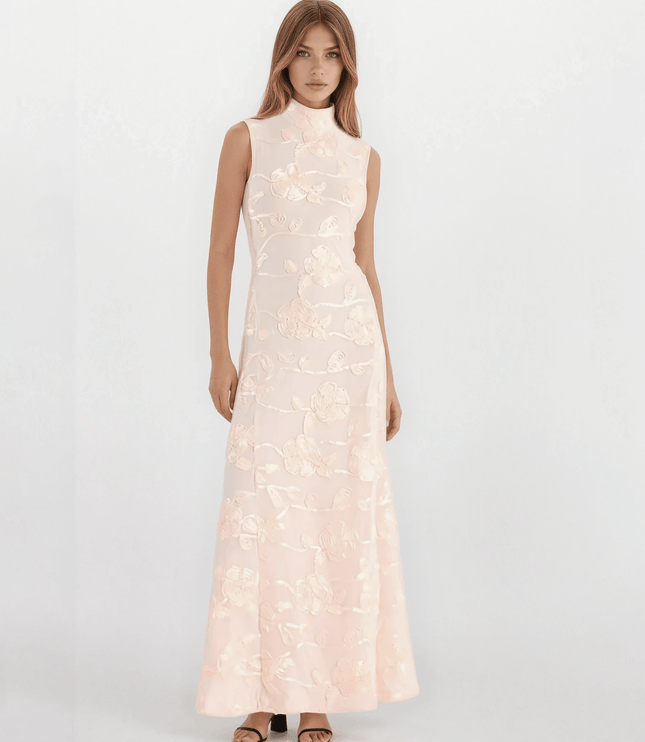 ROTATE Birger Christensen Flower Mesh Maxi Dress - Pre - owned (US2) - Wind & Song