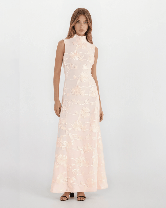 ROTATE Birger Christensen Flower Mesh Maxi Dress - Pre - owned (US2) - Wind & Song