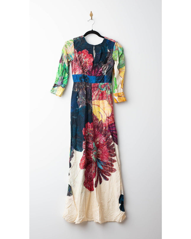 Saaksha & Kinni Daisy Cotton Dress in Multicolored Floral - Wind & Song