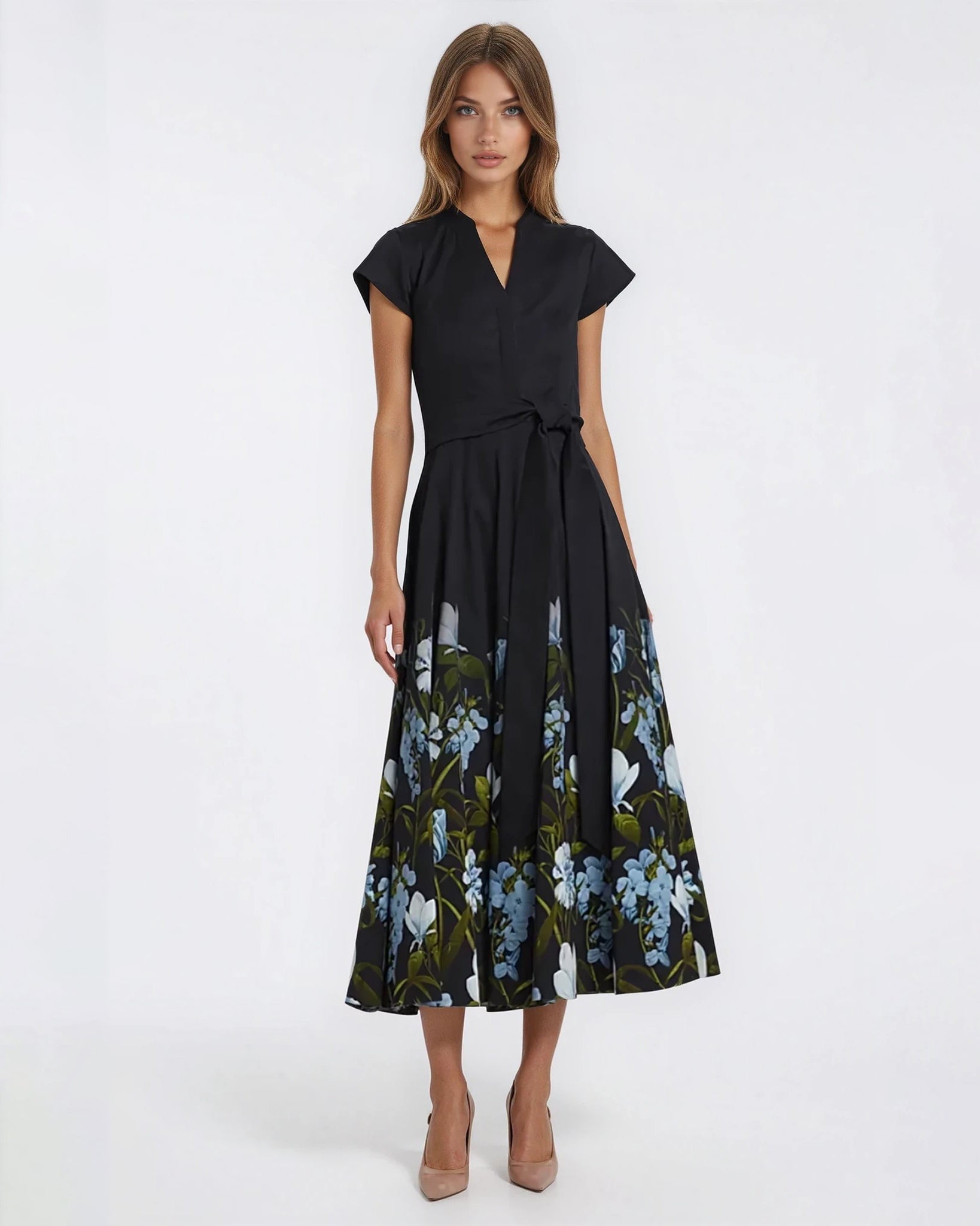 Sachin & Babi Gannika Floral Midi - Dress Size 8 - Pre - owned - Wind & Song
