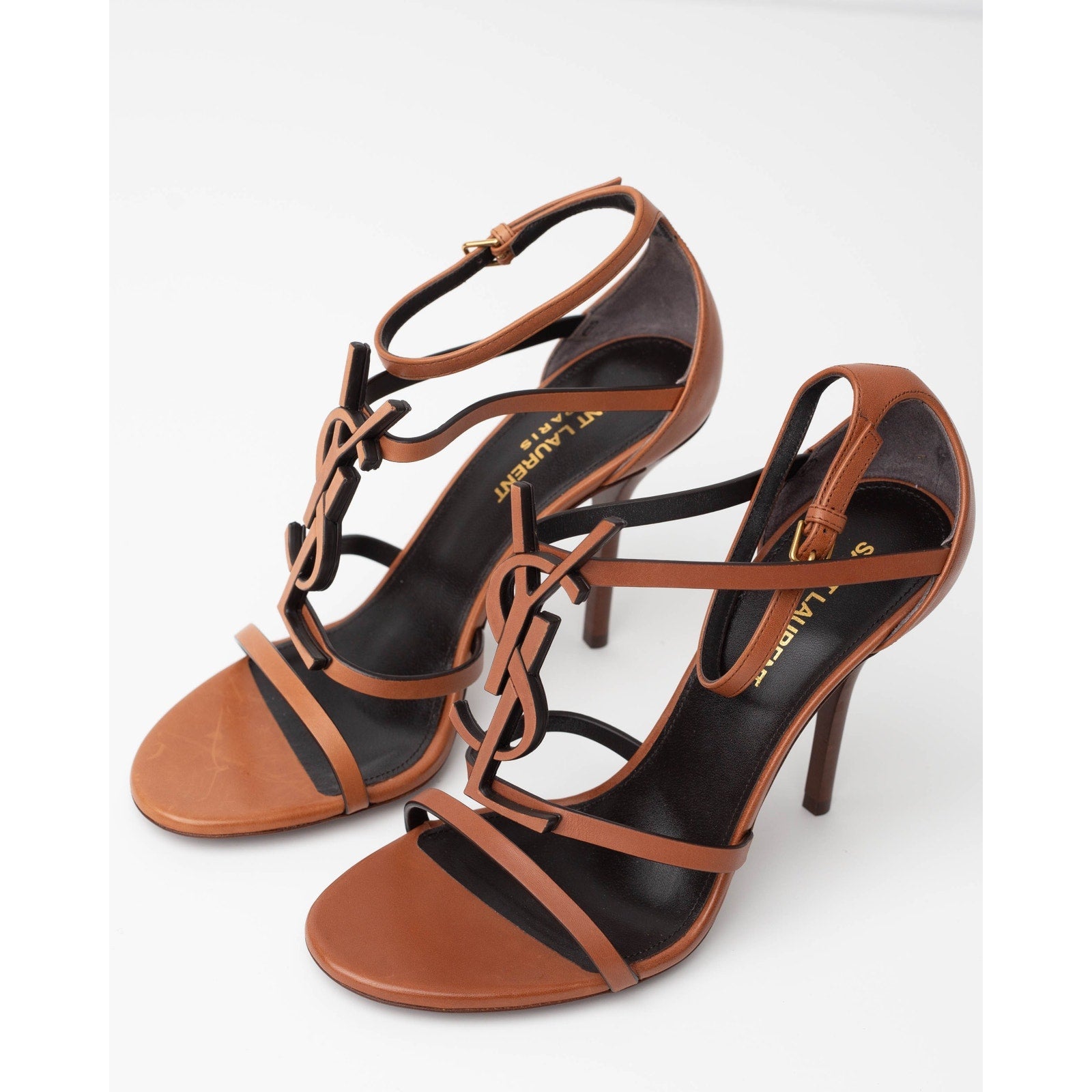 Saint Laurent Cassandra High Heel Sandals - New Papaya - Size 37 - Wind & Song