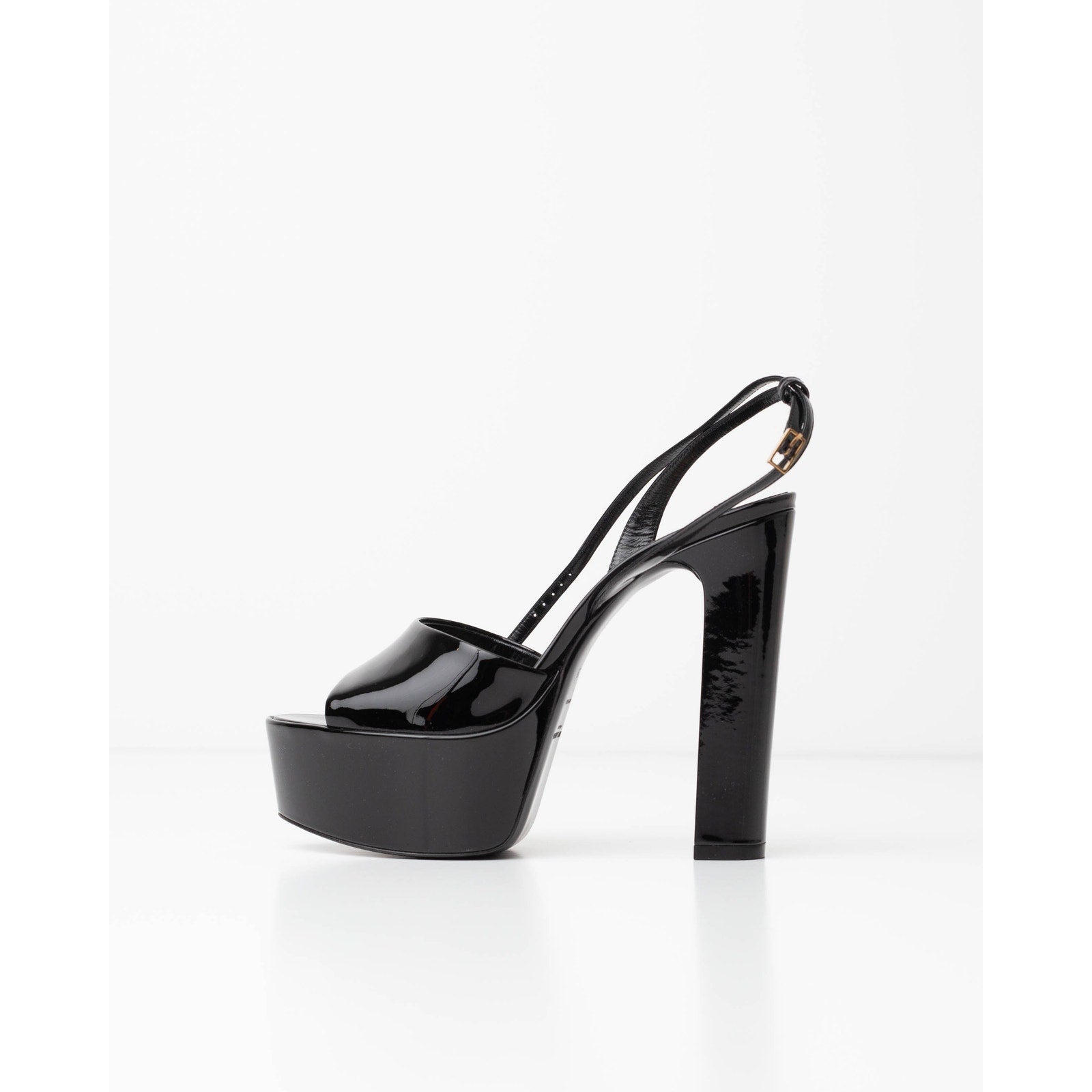 Saint Laurent Jodie Patent Leather Platform Sandals – Black - Size 39 – NWT - Wind & Song