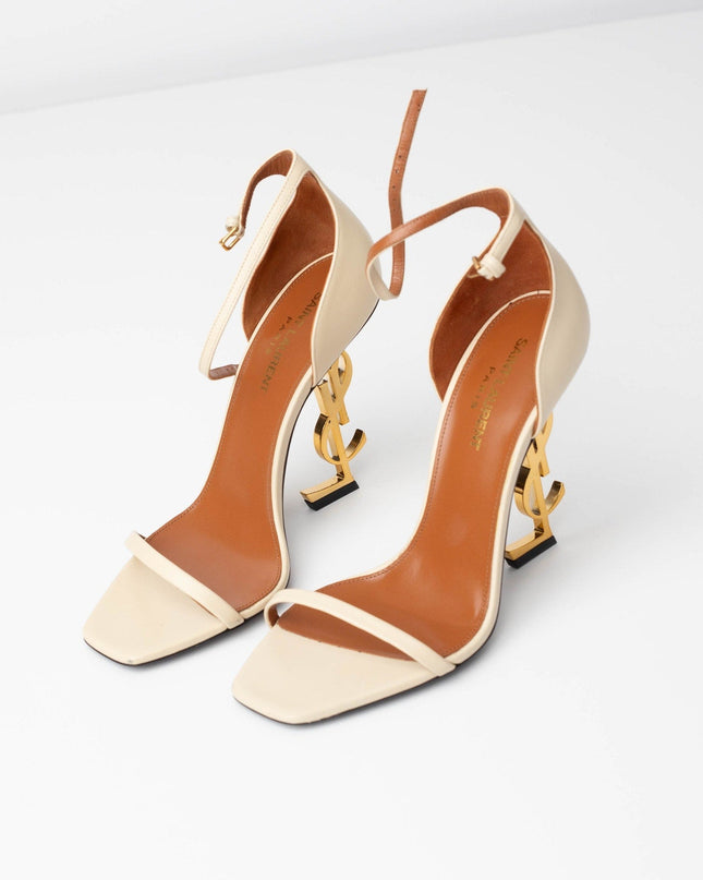 SAINT LAURENT Opyum Sandals In Nude & Neutrals - Wind & Song