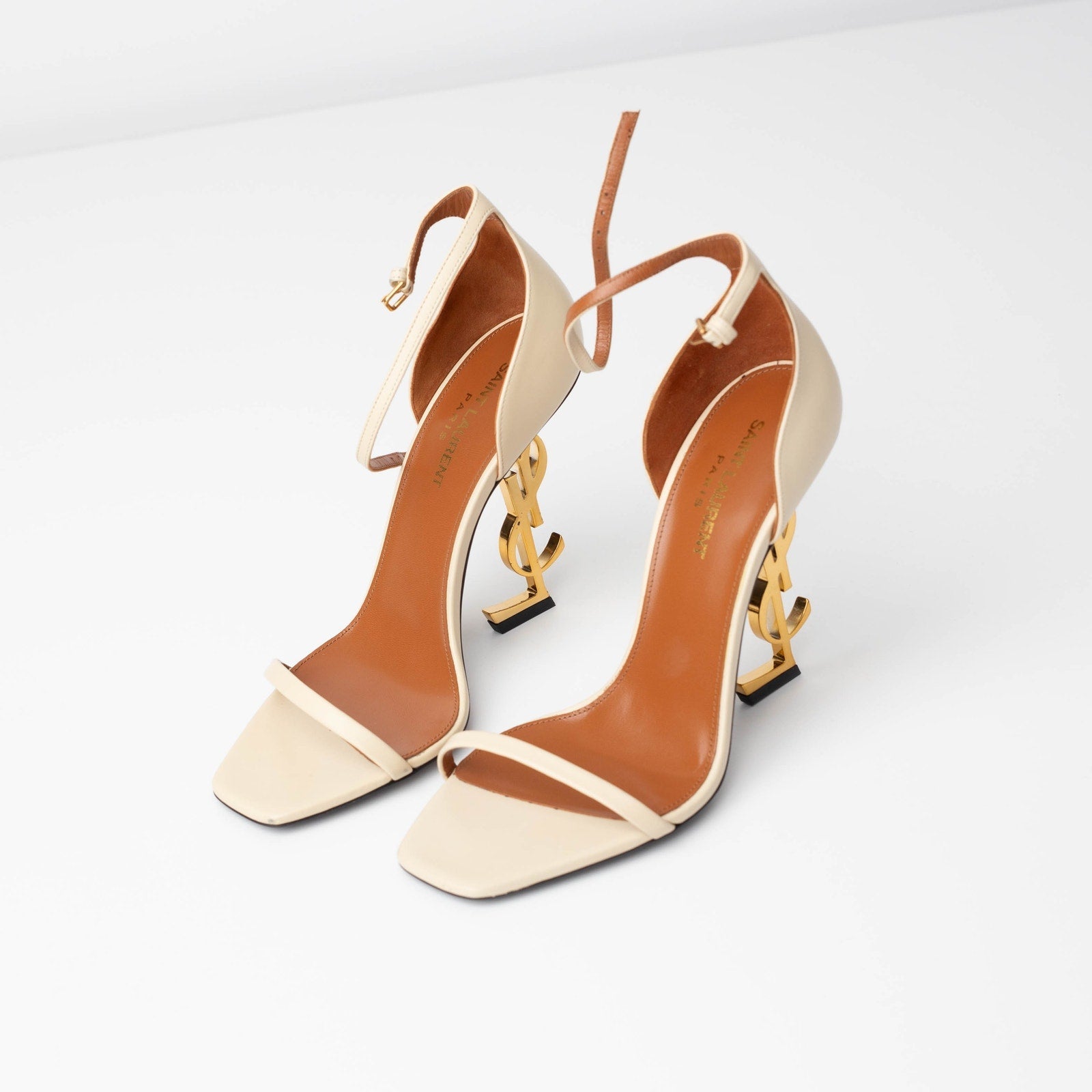 SAINT LAURENT Opyum Sandals In Nude & Neutrals - Wind & Song