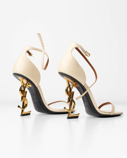 SAINT LAURENT Opyum Sandals In Nude & Neutrals - Wind & Song