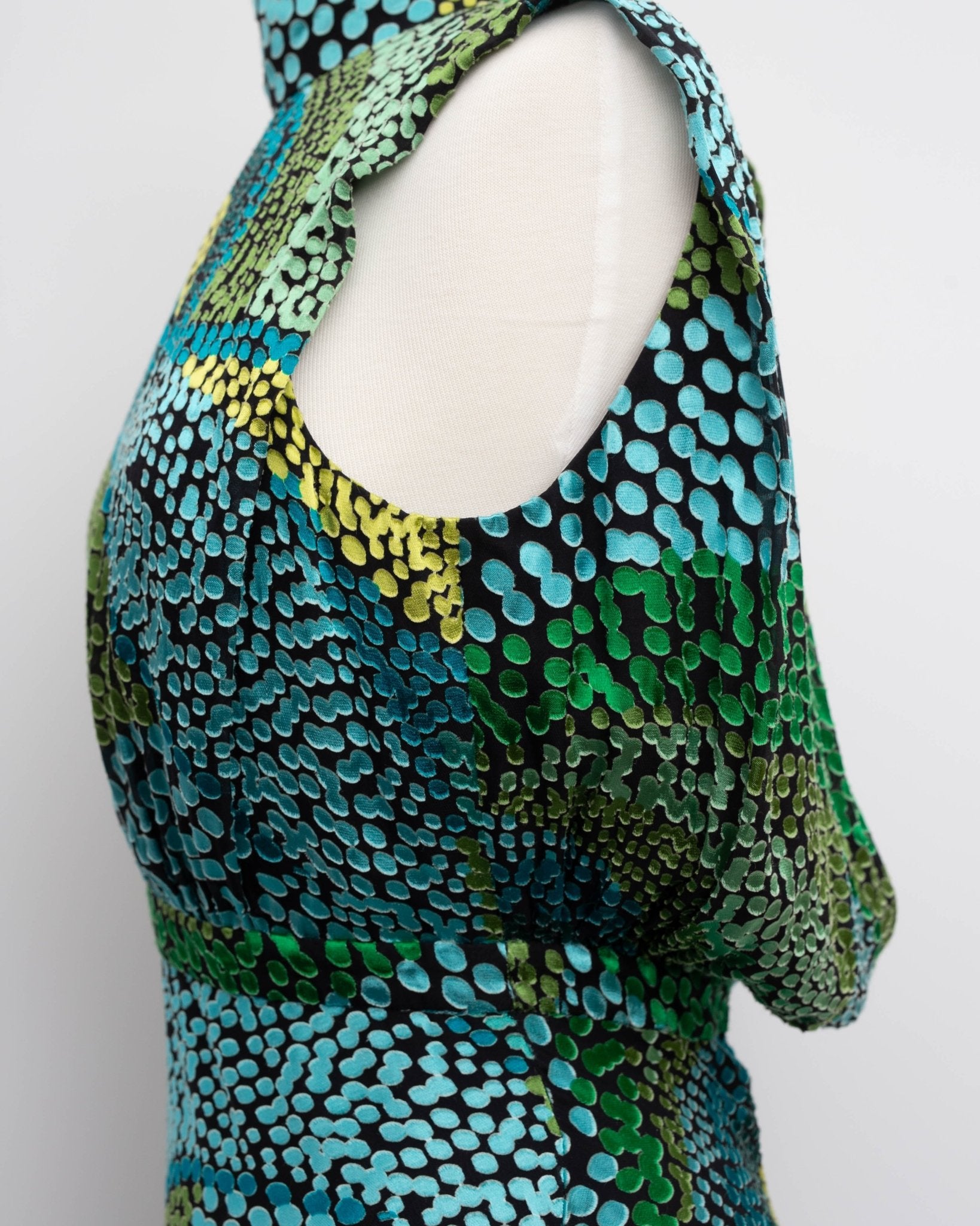 SALONI Fleur Green Dot Print Dress Size 6 - Wind & Song