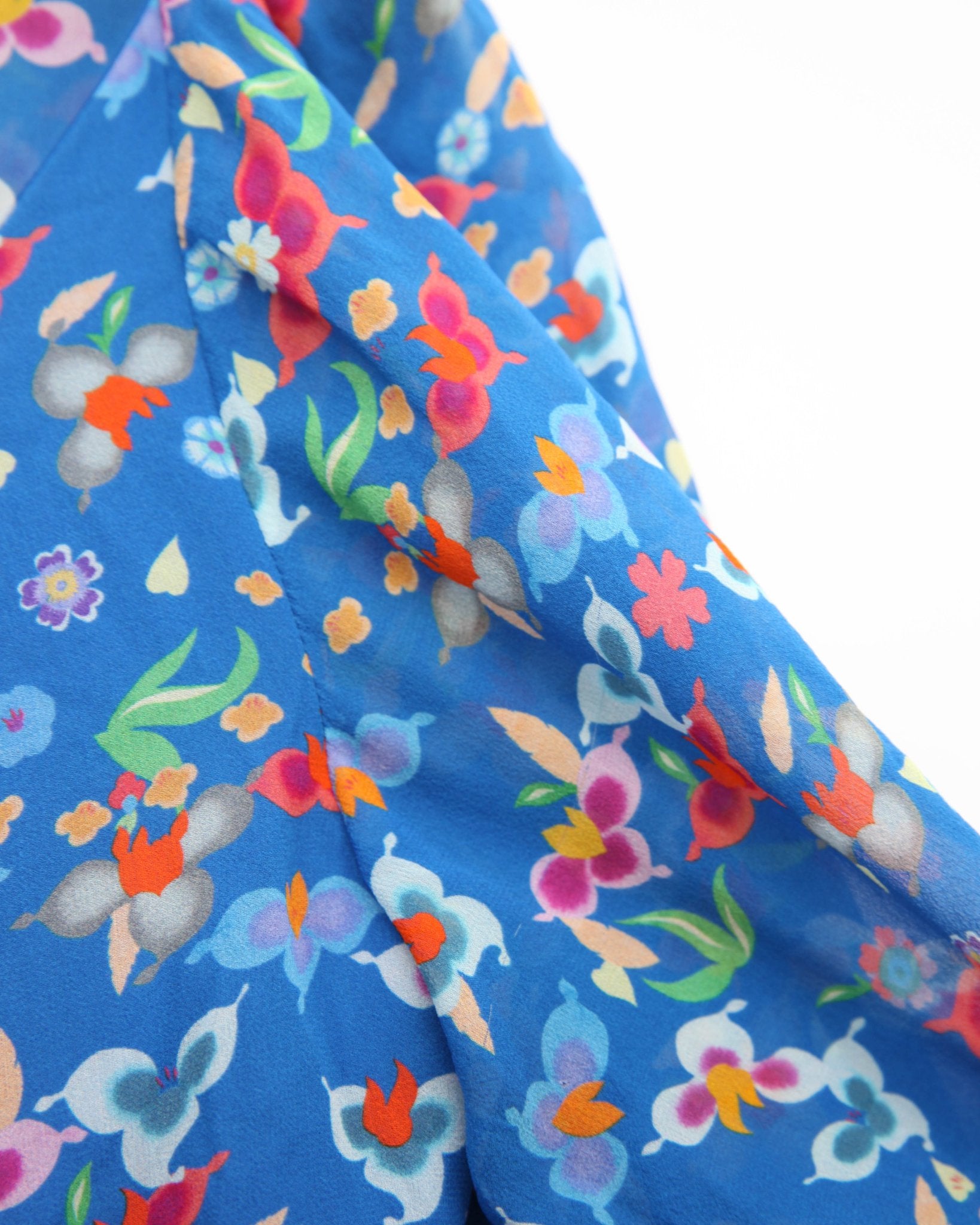 SALONI Vida Ruffled Dress in Blue Size 4 - Wind & Song