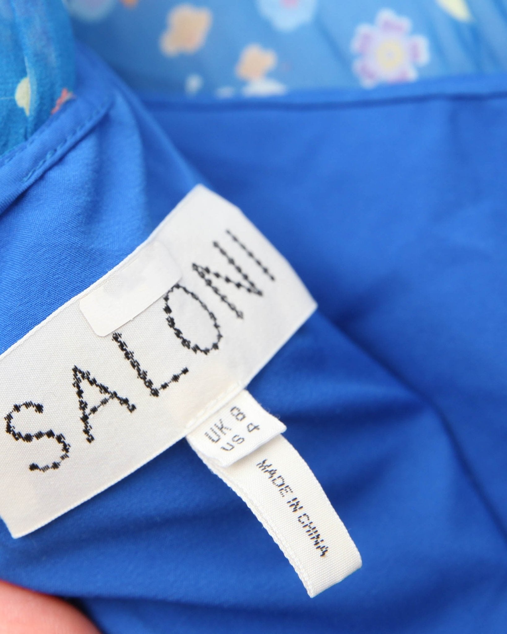 SALONI Vida Ruffled Dress in Blue Size 4 - Wind & Song