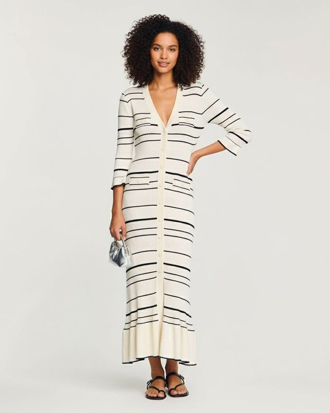 Sandro Striped Knit Maxi Dress - Wind & Song