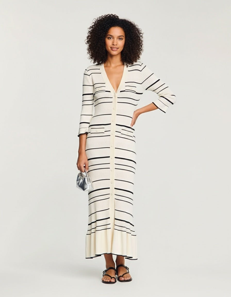 Sandro Striped Knit Maxi Dress - Wind & Song