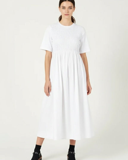 Sandy Liang Diddy White Cotton Dress - Size M - Wind & Song