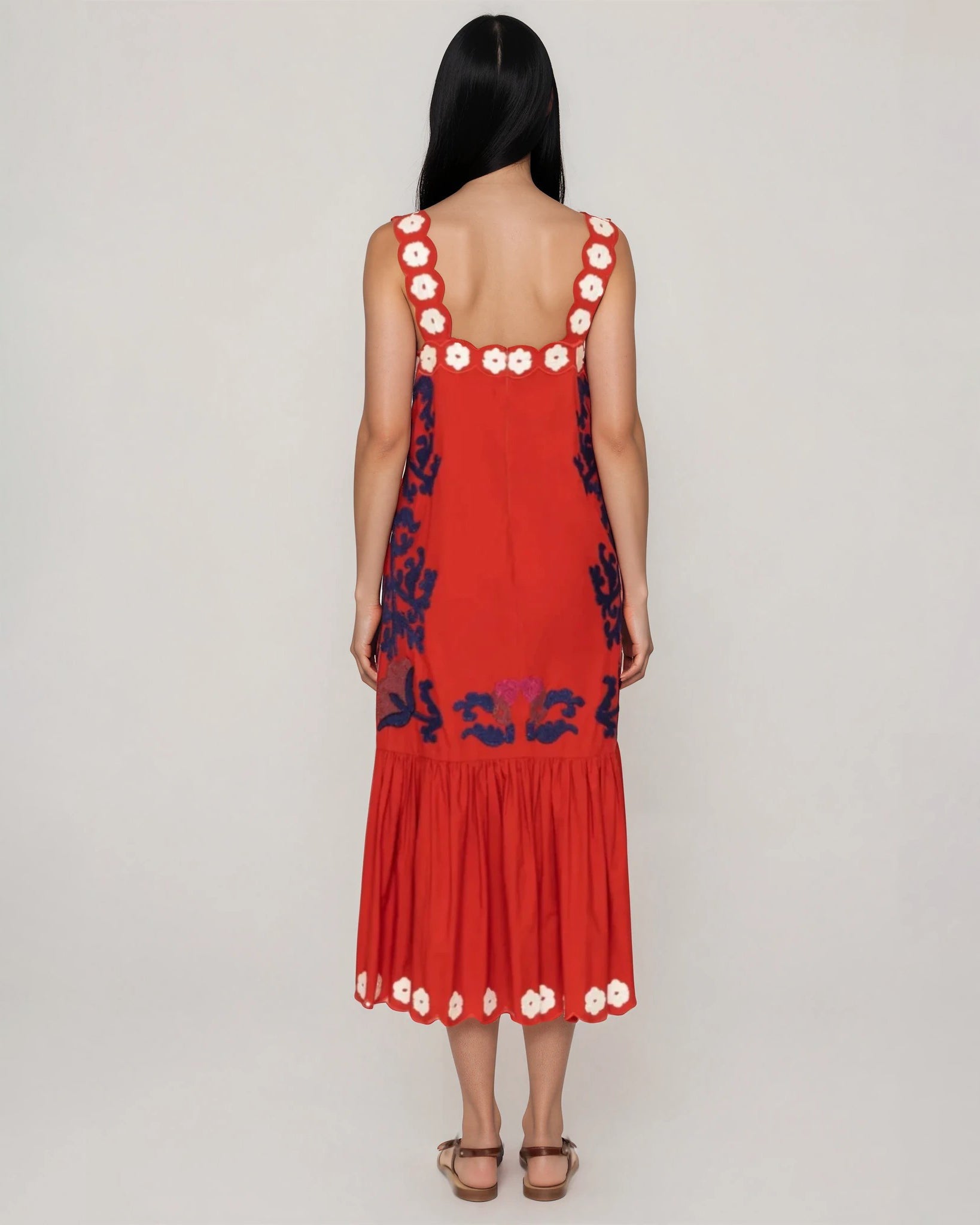 Sea New York Catrine Applique Tank Dress in Red Size S - Wind & Song