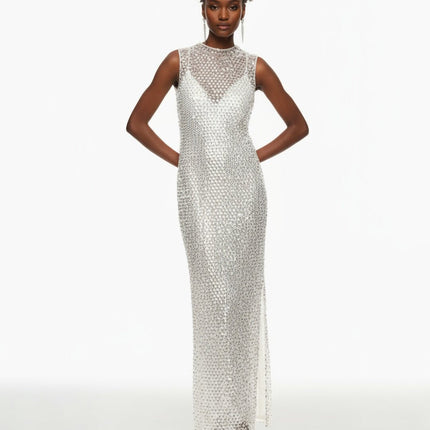 Shona Joy Asteri Silver Maxi Dress - Wind & Song