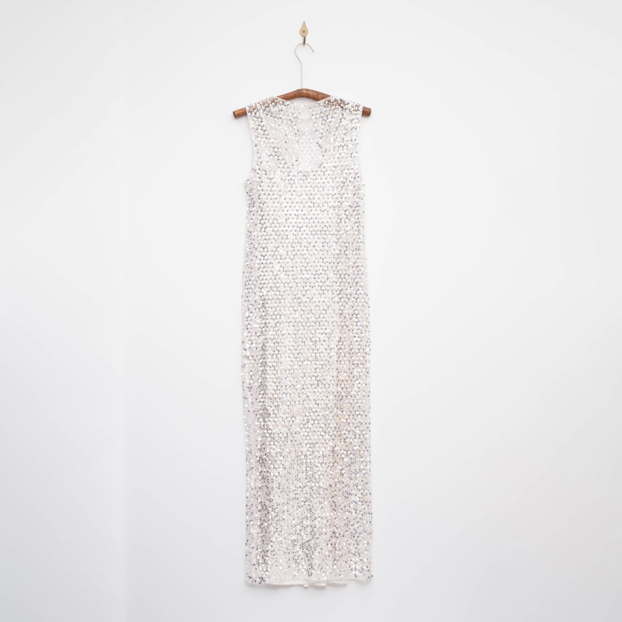 Shona Joy Asteri Silver Maxi Evening Dress Size 0 - Pre - owned - Wind & Song