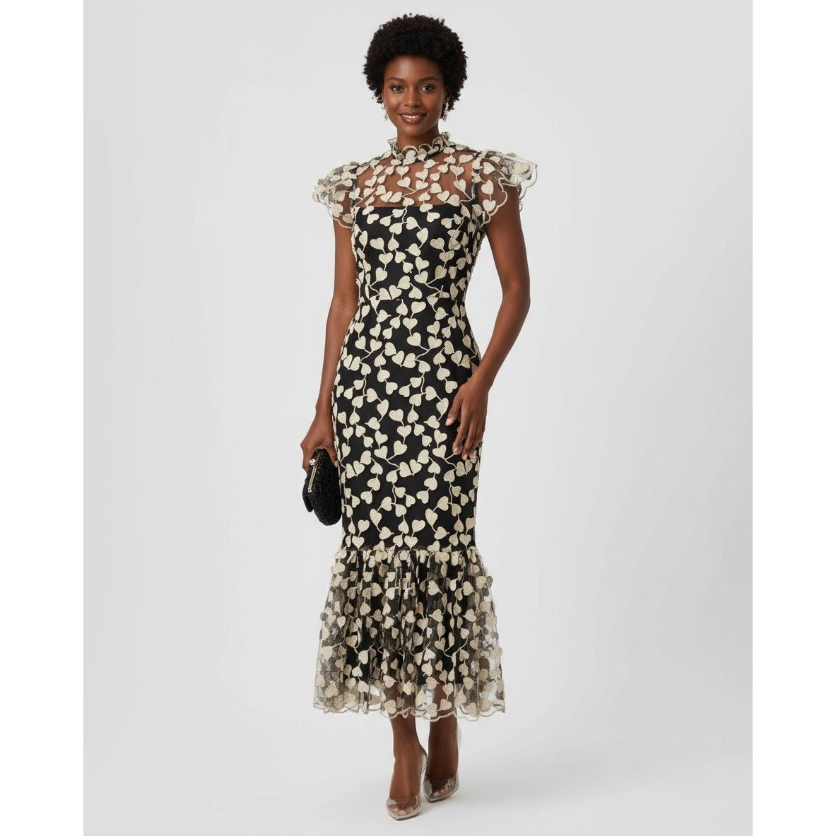 Shoshanna Black and White Chiffon Liberty Dress - Wind & Song