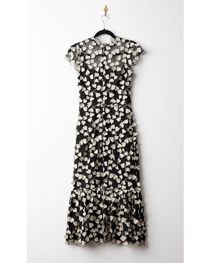 Shoshanna Black and White Chiffon Liberty Dress - Wind & Song