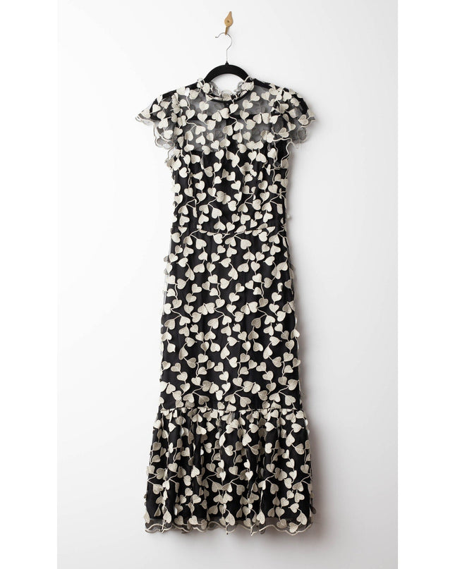 Shoshanna Black and White Chiffon Liberty Dress - Wind & Song