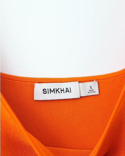 SIMKHAI Louella Midi Dress in Orange - Wind & Song