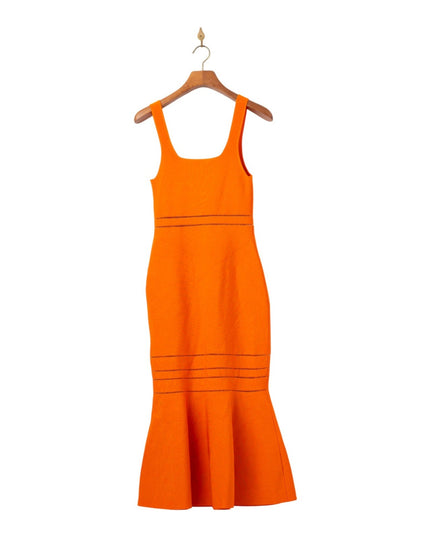SIMKHAI Louella Midi Dress in Orange - Wind & Song