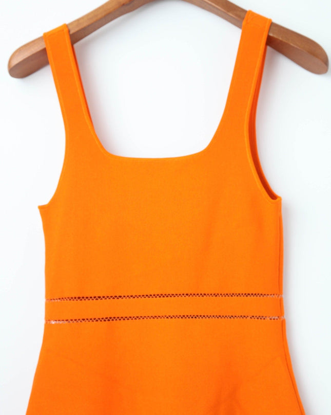 SIMKHAI Louella Midi Dress in Orange - Wind & Song