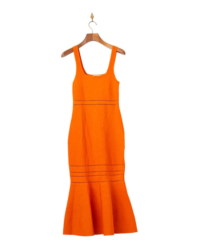 SIMKHAI Louella Midi Dress in Orange - Wind & Song