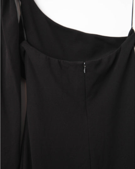 Solace London Saren Maxi Dress in Black - Wind & Song