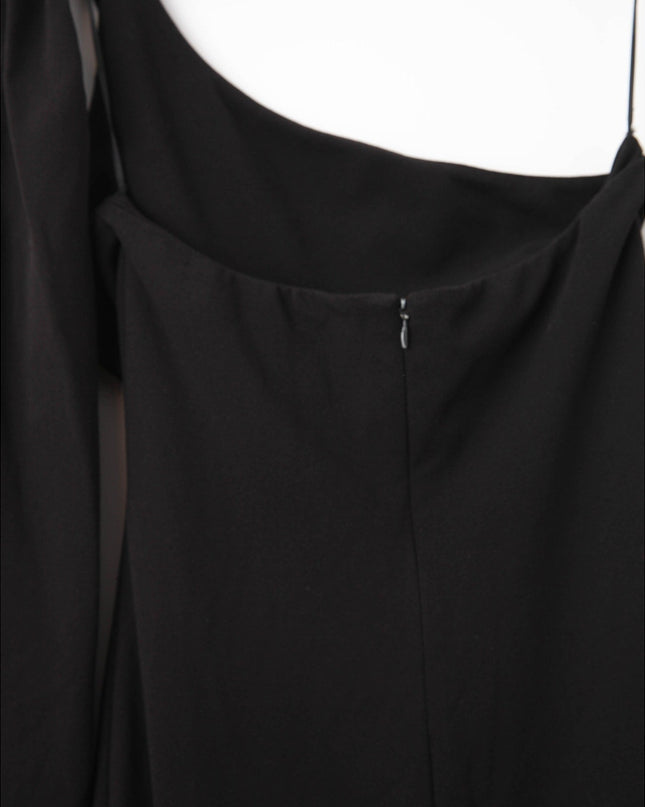 Solace London Saren Maxi Dress in Black - Wind & Song