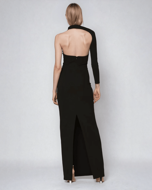Solace London Saren Maxi Dress in Black - Wind & Song