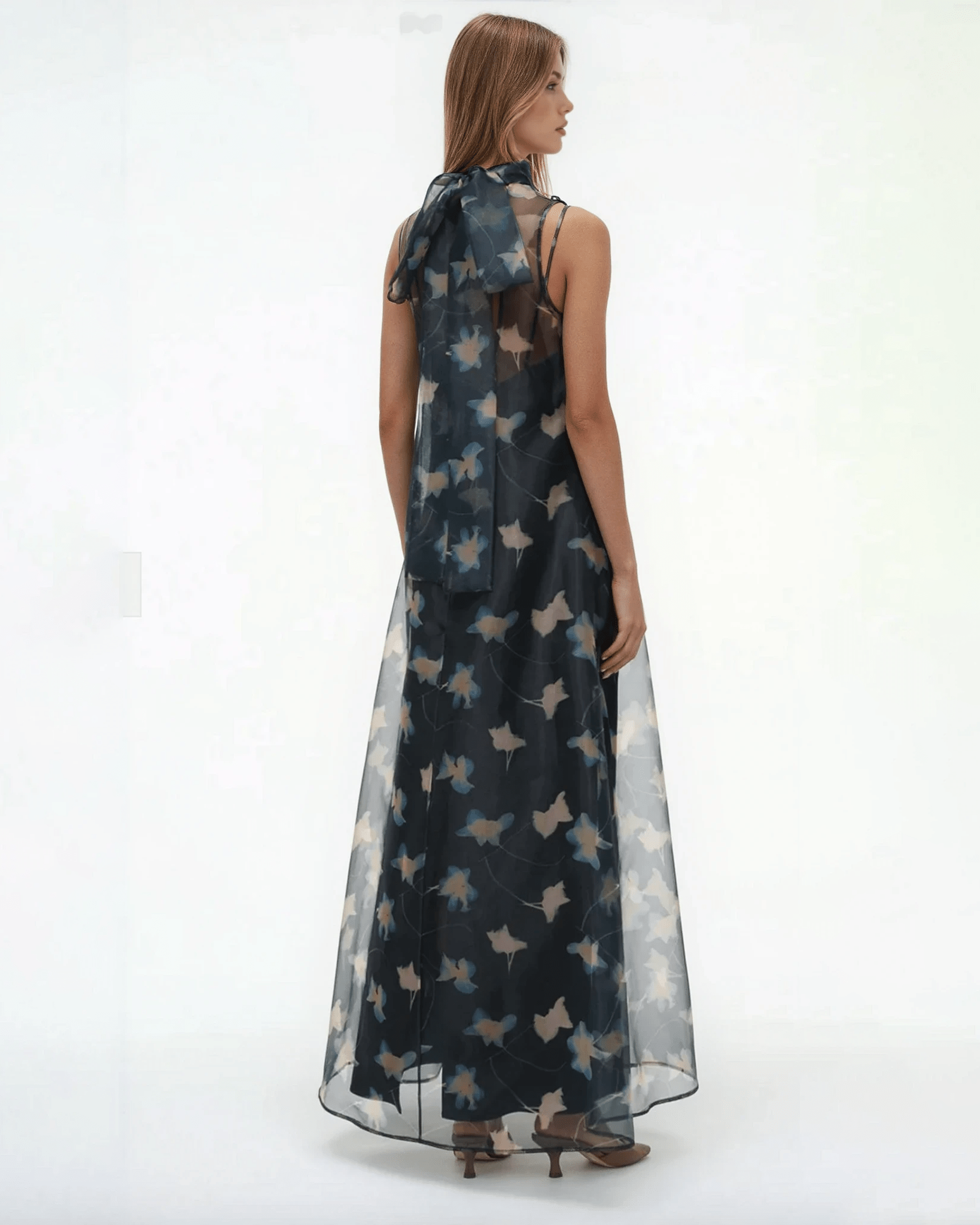STAUD Albee Dress in Botanical Shadows - Wind & Song