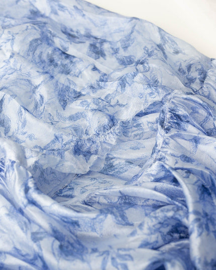 Staud Blue Floral Organza Gown - Size S - Wind & Song