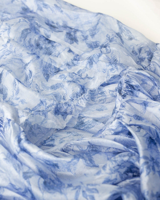 Staud Blue Floral Organza Gown - Size S - Wind & Song