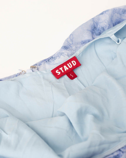 Staud Blue Floral Organza Gown - Size S - Wind & Song