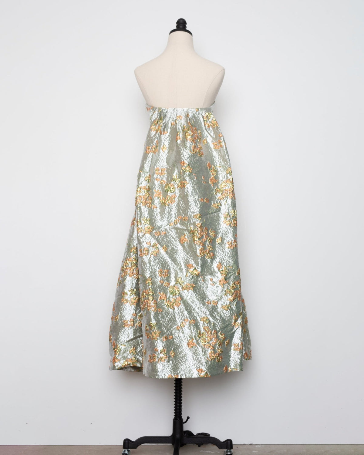 STAUD Kennedy Strapless Metallic Brocade Midi Dress – Size US 2 - Wind & Song