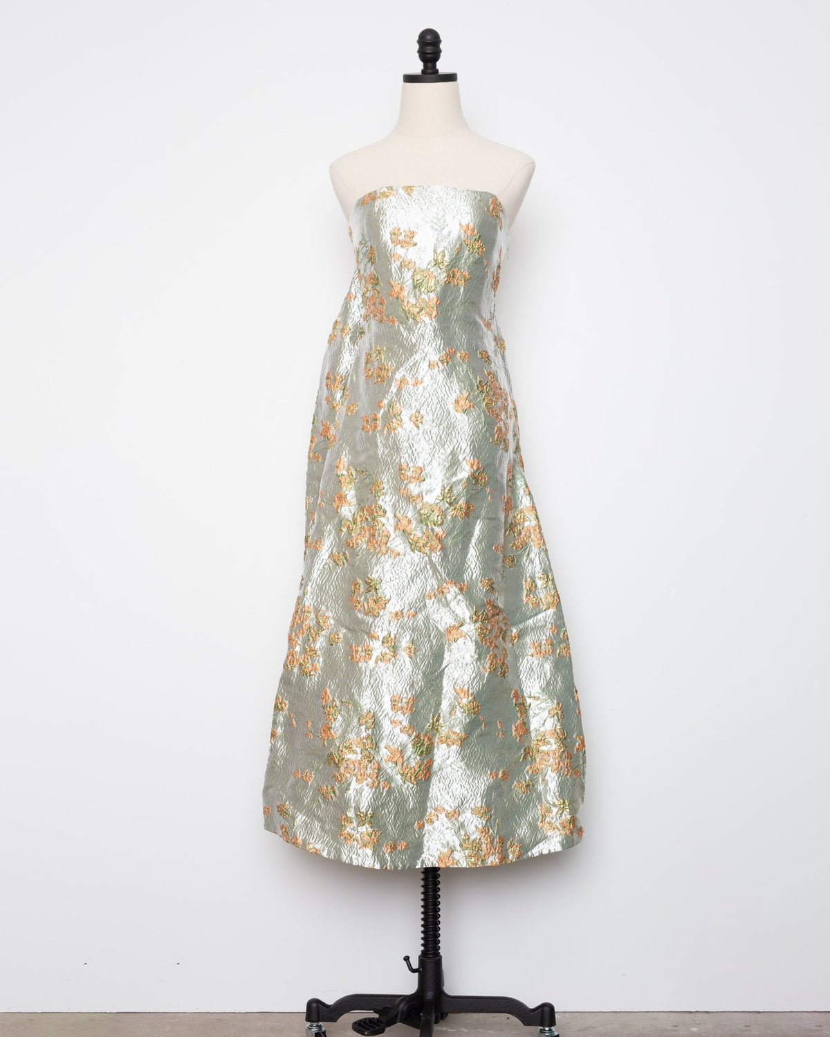 STAUD Kennedy Strapless Metallic Brocade Midi Dress – Size US 2 - Wind & Song